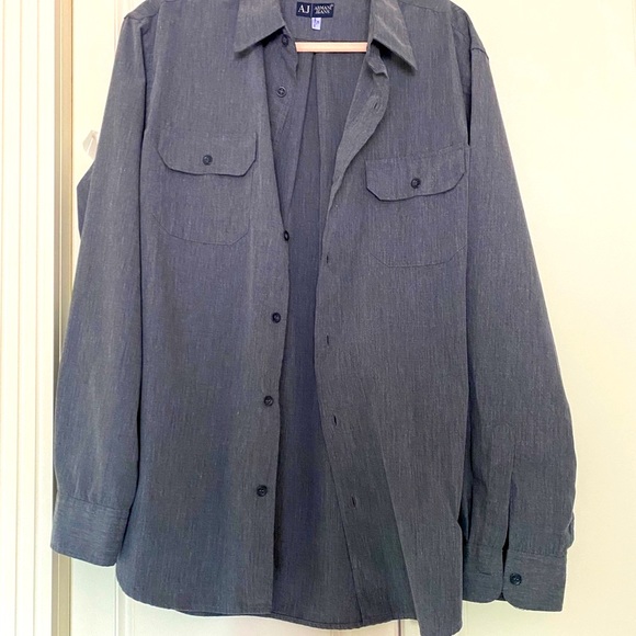 ARMANI JEANS BUTTON DOWN SHIRT Sz XL - Picture 2 of 10